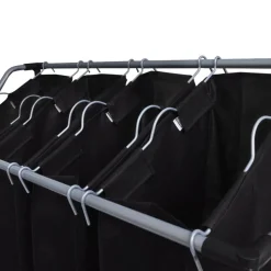 4 Fächer Schwarz Wäschesortierer