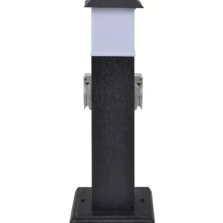 Gartensteckdose Steckdosenturm Schwarz mit Lampe