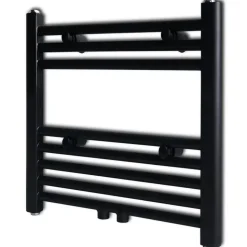Handtuchheizkörper Warmwasser Gerade Schwarz 480x480 mm