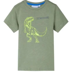 Kinder-Kurzarmshirt Helles Khaki 104