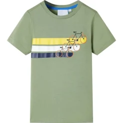 Kinder-Kurzarmshirt Hellkhaki 116