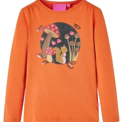 Kinder-Langarmshirt Dunkelorange 92