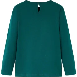 Kinder-Langarmshirt Dunkelgrün 92