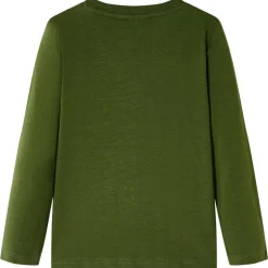 Kinder-Langarmshirt Dunkles Khaki 104