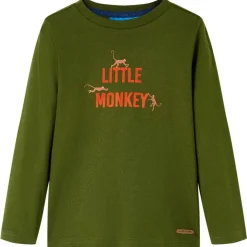 Kinder-Langarmshirt Dunkles Khaki 104