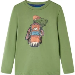 Kinder-Langarmshirt Helles Khaki 104