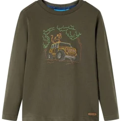 Kinder-Langarmshirt Khaki 92