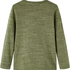 Kinder-Langarmshirt Khaki Melange 104