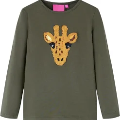 Kinder-Langarmshirt Khaki 104