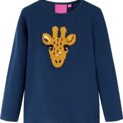 Kinder-Langarmshirt Marineblau 116
