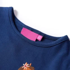 Kinder-Langarmshirt Marineblau 104