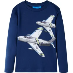 Kinder-Langarmshirt Marineblau 92