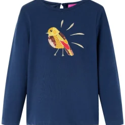 Kinder-Langarmshirt Marineblau 92