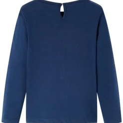 Kinder-Langarmshirt Marineblau 92