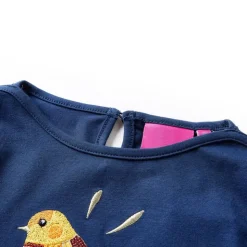 Kinder-Langarmshirt Marineblau 92