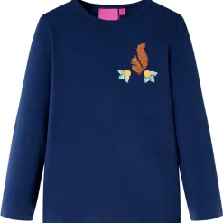 Kinder-Langarmshirt Marineblau 104