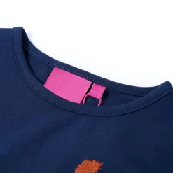 Kinder-Langarmshirt Marineblau 104