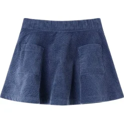 Kinderrock mit Taschen Cord Marineblau 92