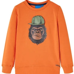 Kinder-Sweatshirt Dunkelorange 92