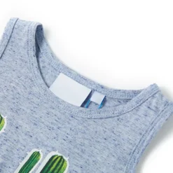 Kinder-Tanktop Blau Melange 104
