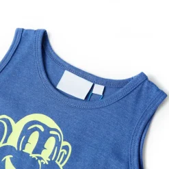 Kinder-Tanktop Blau Melange 92