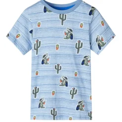 Kinder-T-Shirt Blaumischung 128