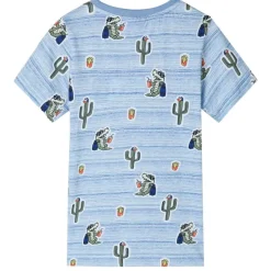 Kinder-T-Shirt Blaumischung 128
