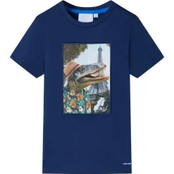 Kinder-T-Shirt Dunkelblau 116