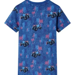 Kinder-T-Shirt Dunkelblau Melange 104