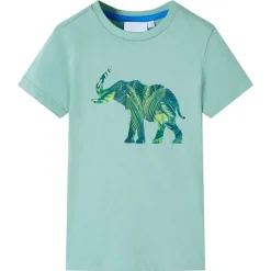 Kinder-T-Shirt Helles Khaki 92