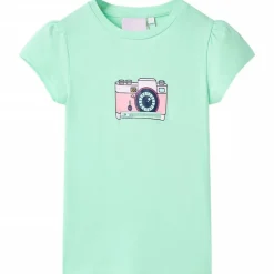 Kinder-T-Shirt Knallgrün 116