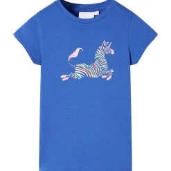 Kinder-T-Shirt Kobaltblau 104