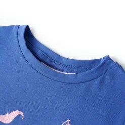Kinder-T-Shirt Kobaltblau 104