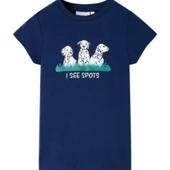 Kinder-T-Shirt Marineblau 116