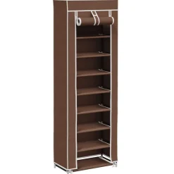 Schuhschrank Schuhregal 8 Schicht 57 x29 x162 cm Braun