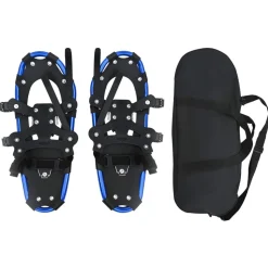 vidaXL 3 in 1 Schneeschuhe Blau und Schwarz 53,5 x 21 cm