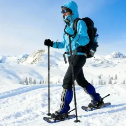 vidaXL 3 in 1 Schneeschuhe Blau und Schwarz 53,5 x 21 cm