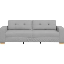 vidaXL | 3-Sitzer-Sofa | mit Kissen Wolkengrau Stoff