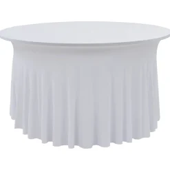 vidaXL 2 Stück Stretch-Tischdecken mit Rand Weiß 120x74 cm