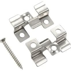 vidaXL 100 Stk. Deckclips mit 200 Schrauben Edelstahl
