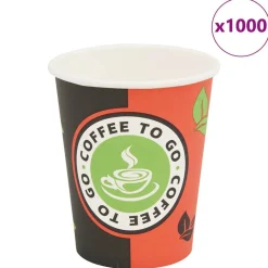vidaXL 1000 Stk. Einweg-Kaffeebecher Pappe 240 ml (8 oz)