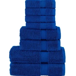 vidaXL 8 tlg. Premium-Handtuch-Set SOLUND Blau 600 g/m²