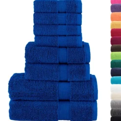 vidaXL 8 tlg. Premium-Handtuch-Set SOLUND Blau 600 g/m²
