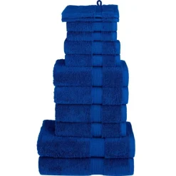 vidaXL 12 tlg. Premium-Handtuch-Set SOLUND Blau 600 g/m²