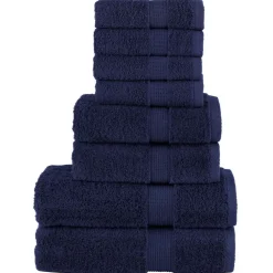 vidaXL 8 tlg. Premium-Handtuch-Set SOLUND Marineblau 600 g/m²