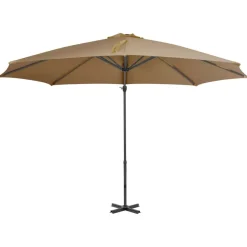 vidaXL Ampelschirm mit Aluminium-Mast 300 cm Taupe