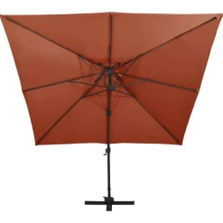 vidaXL Ampelschirm mit Lüftung 300x300 cm Terrakotta