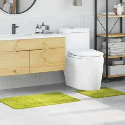 vidaXL Anti-Rutsch Badematten-Set 2 pcs Grün PP