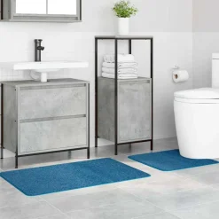 vidaXL Anti-Rutsch Badematten-Set 2 pcs Blau PP