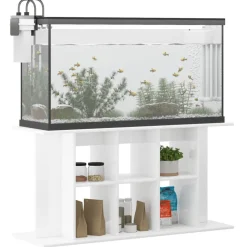 vidaXL Aquariumständer Hochglanz-Weiß 120x40x60 cm Holzwerkstoff